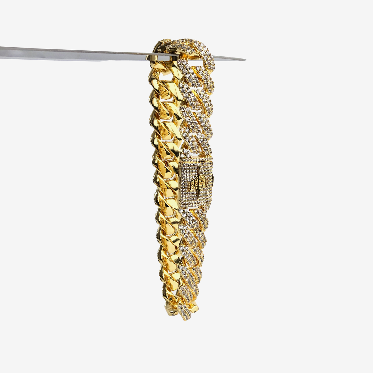 12MM PRONG CUBAN LINK [WHITE | YELLOW] GOLD - ICED DRIP JEWELRY 