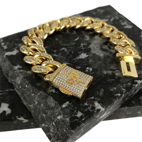 20MM MIAMI CUBAN LINK BRACELET [WHITE | YELLOW] GOLD - ICED DRIP JEWELRY 