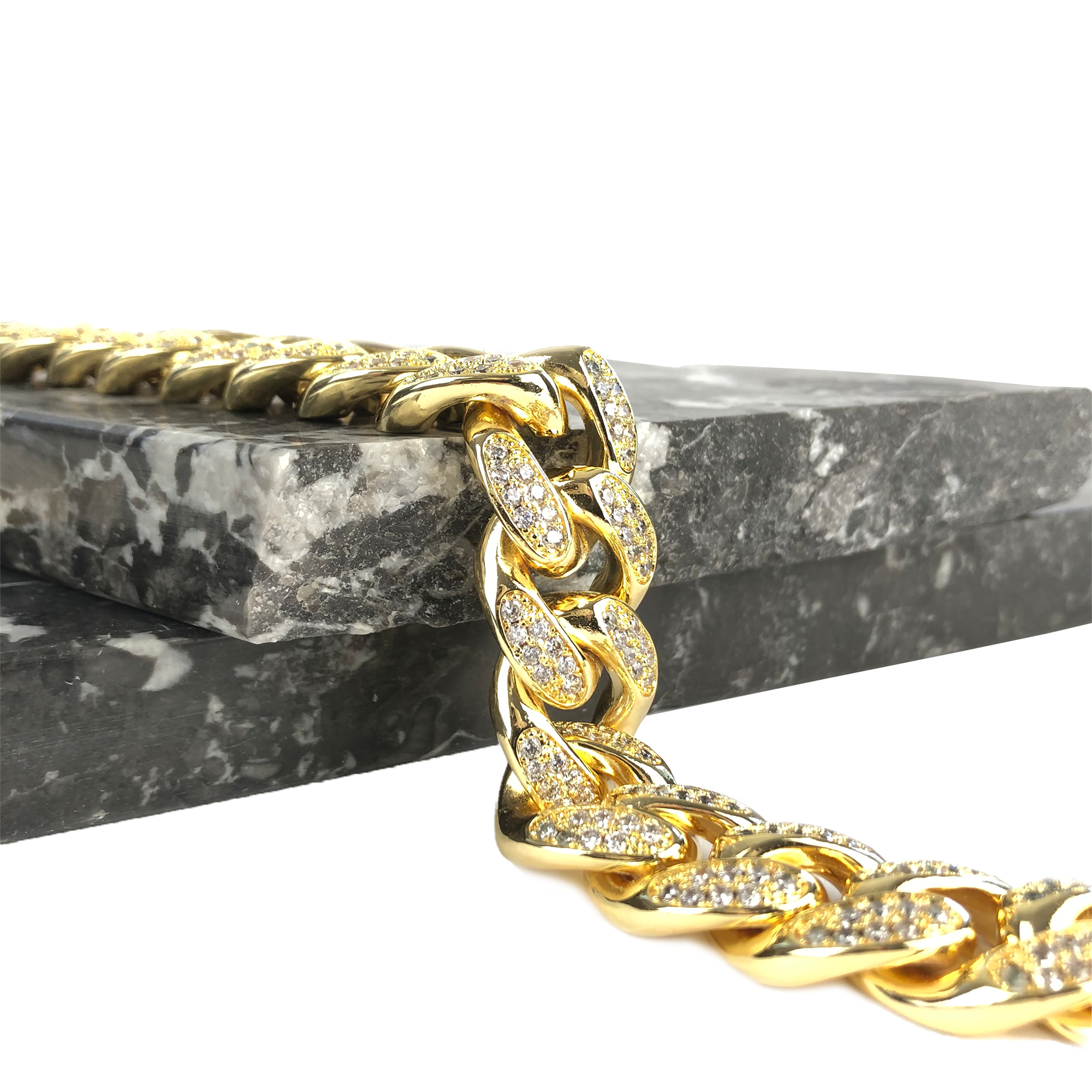 20MM MIAMI CUBAN LINK BRACELET [WHITE | YELLOW] GOLD - ICED DRIP JEWELRY 