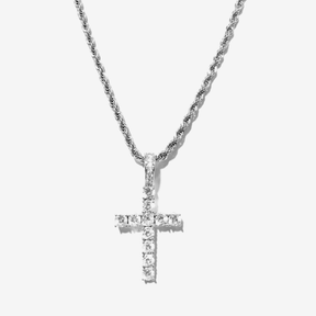 ICED DRIP CROSS [WHITE | YELLOW] GOLD - ICED DRIP JEWELRY 