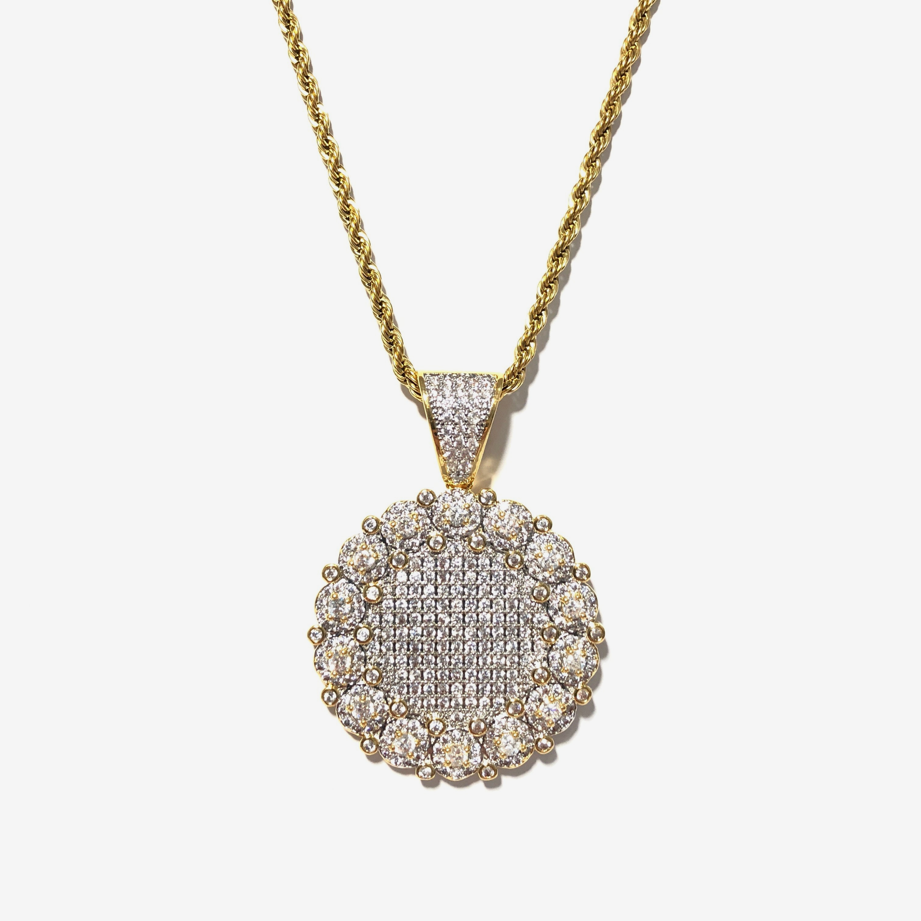 ICED DRIP MEDAILLON [WHITE | YELLOW] GOLD - ICED DRIP JEWELRY 