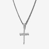 ICED DRIP NAIL CROSS [WHITE | YELLOW] GOLD - ICED DRIP JEWELRY 