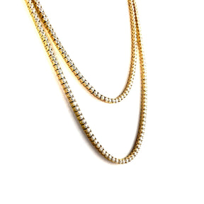 4MM TENNIS CHAIN [WHITE | YELLOW] GOLD - ICED DRIP JEWELRY 