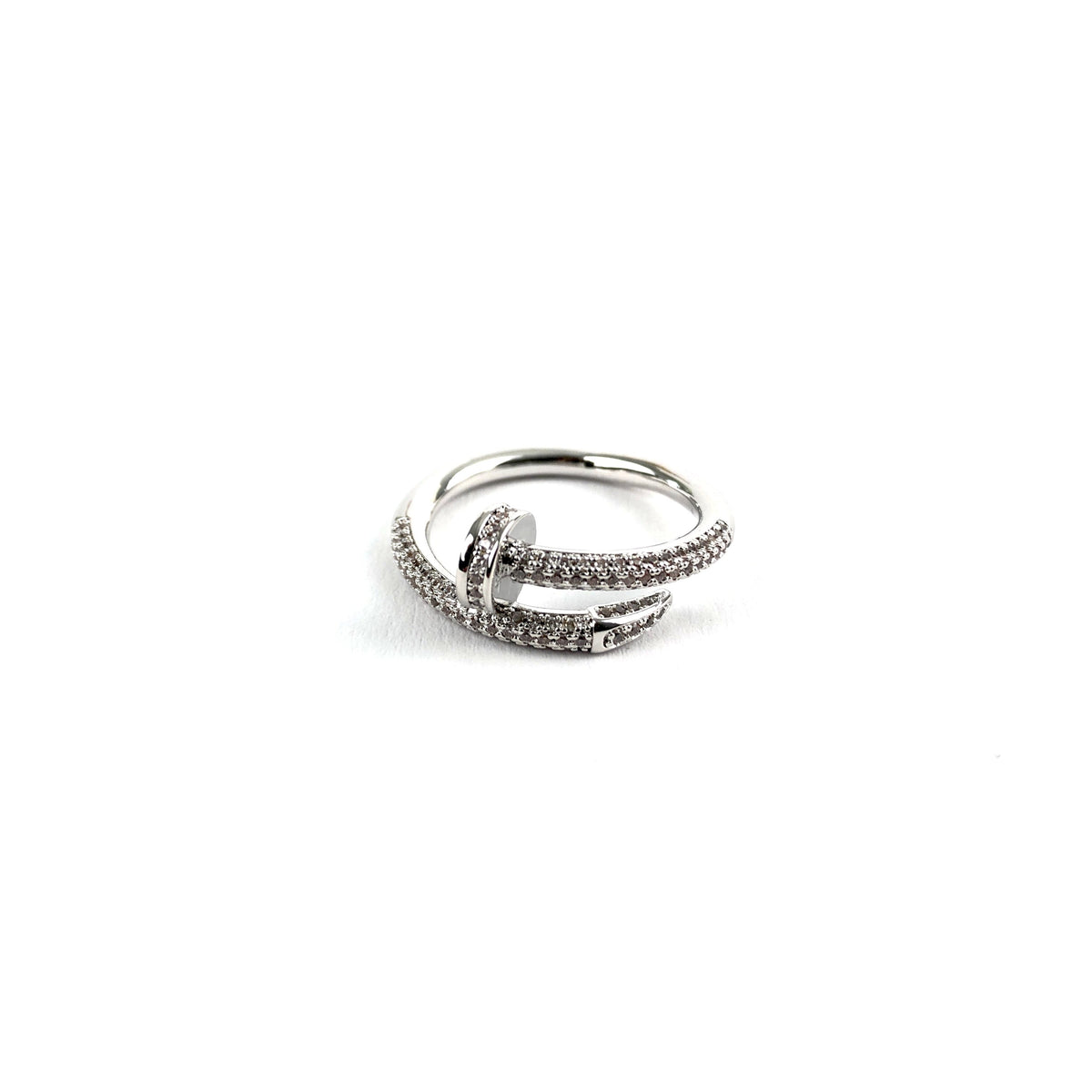 ICED DRIP NAIL RING [WHITE] GOLD - ICED DRIP JEWELRY 