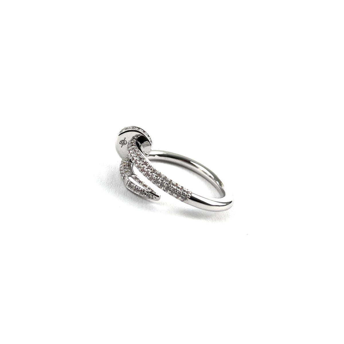 ICED DRIP NAIL RING [WHITE] GOLD - ICED DRIP JEWELRY 