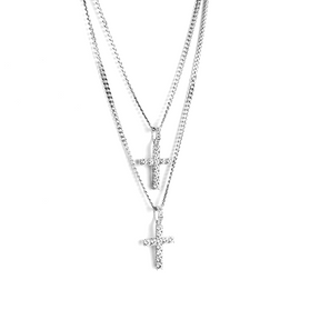 ICED DRIP CROSS [WHITE | YELLOW] GOLD - ICED DRIP JEWELRY 