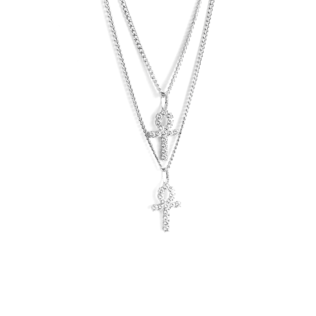 ICED DRIP ANKH [WHITE | YELLOW | ROSE'] GOLD - ICED DRIP JEWELRY 