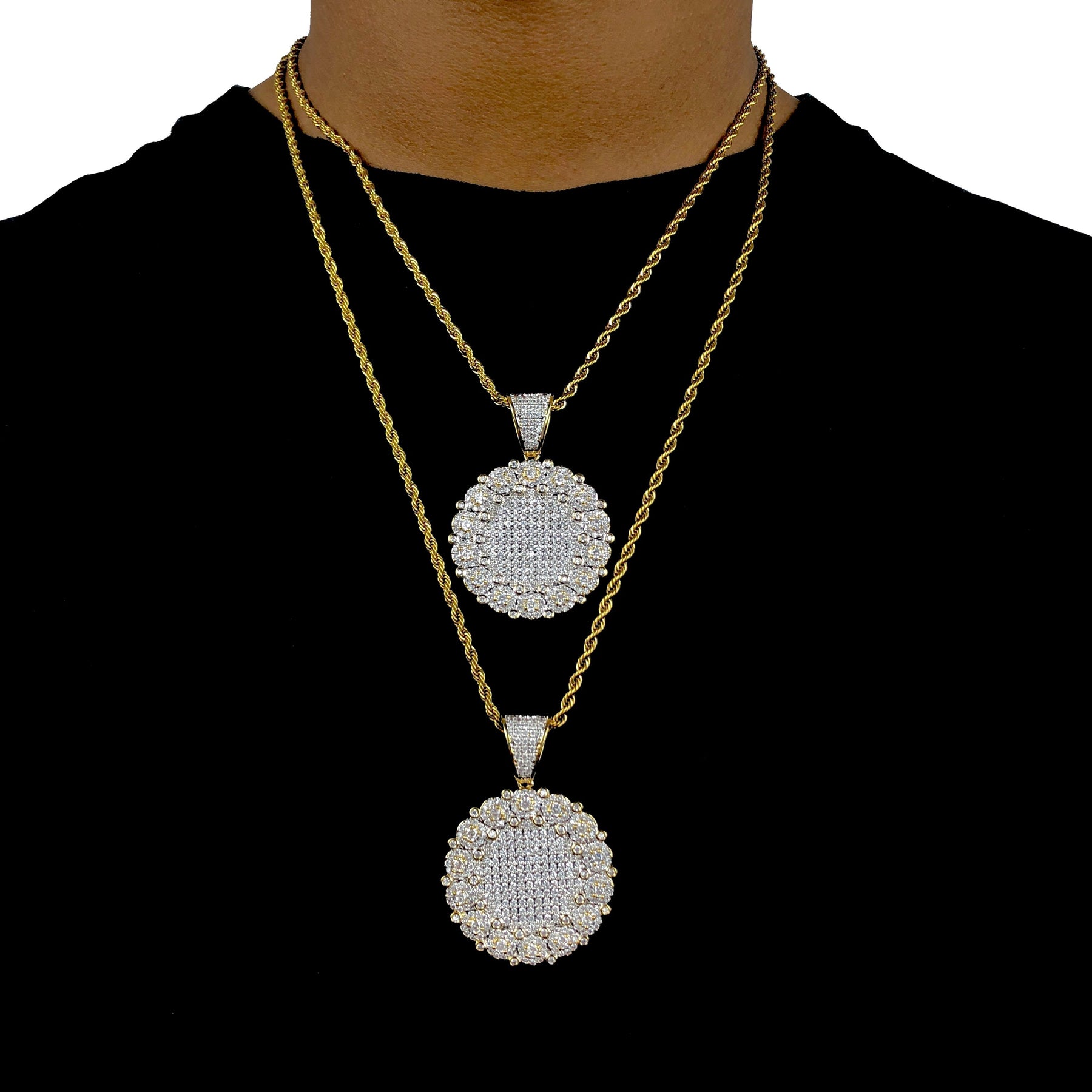 ICED DRIP MEDAILLON [WHITE | YELLOW] GOLD - ICED DRIP JEWELRY 